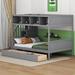 Imbi Twin Over Full 2 Drawer Futon Bunk Bed by Harriet Bee in Gray | 62.4 H x 57.5 W x 93.2 D in | Wayfair F269AE3E35AE4C639E6C0F22B95270F0