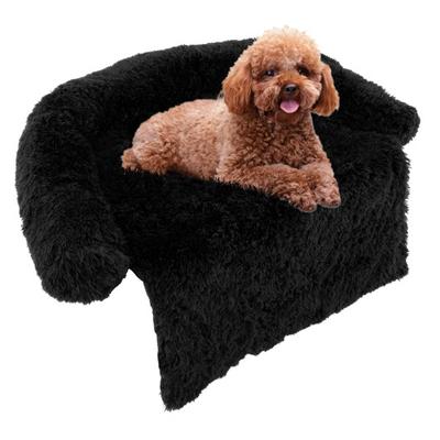 Costway Plush Calming Dog Couch Bed with Anti-Slip Bottom-S