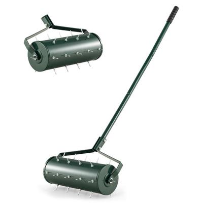 Costway 18/21 Inch Manual Lawn Aerator with Detachable Handle Filled with Sand or Stone-18 inches
