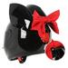 Cute Bow for Motorcycle Helmet Bow Knot Helmet for Helmet Ski Helmet Decor Red