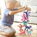 KKCXFJX Clearence Wooden Dinosaur Stacked Toys Babies Early Learning Parenting Game