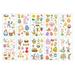 FRCOLOR 30 Sheets Bunny Colorful Egg Stickers Waterproof Temporary Tattoos Cartoon Easter Stickers