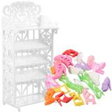 Doll Shoe Cabinet Shoe Rack Doll Creative Plastic Shoe Storage Cabinet Miniature Shoe Rack Doll House Furniture