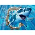 Ceaco - Undersea Glow EC36 in The Dark - Great White Delight Glow in The Dark Kids -100 Piece Jigsaw Puzzle