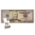 60-Piece Mini Jigsaw Puzzle EC36 9x4 Inches 500 hundred Dollar Bill Copy Money Puzzle Educational Kids Money Puzzle Souvenir Birthday Gift Party Favor