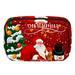 OWNTA Red Christmas Tree Santa Claus Snowman Pattern Cosmetic Storage Bag with Zipper - Lightweight Large Capacity Makeup Bag for Women - Includes Small Personalized Transparent Bag