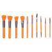 Makeup Brushes 10Pcs Make Up CM31 Brush Sets Blending Face Powder Blush Eyeshadow Brushes Eyeshadow Brush Cosmetic Brush Strong Powder Grasping Powe Makeup Brush Soft for Makeup(orange)