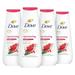 Dove Body Wash Rejuvenating CM31 Pomegranate & Hibiscus 4 Count for Renewed Healthy-Looking Skin Gentle Skin Cleanser with 24hr Renewing MicroMoisture 20 oz