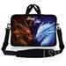 Laptop Skin Shop 17-17.3 inch Neoprene Laptop Sleeve Bag Carrying Case with Handle and Adjustable Shoulder Strap - Fire & Ice Dragons