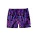 Men's Big & Tall 5" Flex Swim Trunk with Super Stretch Liner by Meekos in Bright Purple Leaf (Size 4XL)