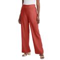 Plus Size Women's Linen Wide Leg Sailor Pant by Jessica London in Red Ochre (Size 22 W)