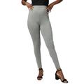 Plus Size Women's Everyday Stretch Cotton Legging by Jessica London in Medium Heather Grey (Size 14/16)