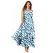Plus Size Women's Georgette Flyaway Maxi Dress by Jessica London in Kelly Green Ribbon (Size 14 W)