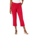 Plus Size Women's Classic Cotton Denim Capri by Jessica London in Vivid Red (Size 28) Jeans