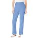 Plus Size Women's Straight Leg Linen Pant by Woman Within in French Blue (Size 22 T)