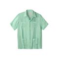 Men's Big & Tall KS Island™ Short-Sleeve Guayabera Shirt by KS Island in Seafoam (Size XL)