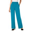 Plus Size Women's Pull-On Elastic Waist Soft Pants by Woman Within in Turq Blue (Size 26 T)