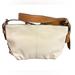 Coach Bags | Coach East West Duffel Shoulder Bag M1085-F15065 White Pebbled Leather Purse | Color: Cream/Tan | Size: Os