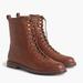 J. Crew Shoes | Jcrew Cognac Brown Lace Up Boots Women's Size 9 | Color: Brown | Size: 9