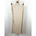 Athleta Skirts | Athleta Serafina Striped Maxi Skirt Pull On Stretch Rayon Jersey Tan White M | Color: Tan/White | Size: M
