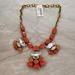 J. Crew Jewelry | New J.Crew Rhinestone Crystal Cluster Stacked Statement Necklace | Color: Gold/Red | Size: Os