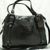 Coach Bags | New Authentic Coach Embossed Crocodile Alexandra Style 15384 Black $498 | Color: Black | Size: Os