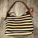 Dooney & Bourke Bags | Dooney & Bourke Black Tan Striped Bucket Hobo Purse Bag Brown Leather Strap | Color: Black/Tan | Size: Os