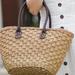 J. Crew Bags | J. Crew Woven Tote Market Bag With Leather Handles. | Color: Tan | Size: Os
