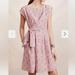 Anthropologie Dresses | Anthropologie - Maeve Faux Wrap Dress | Color: Pink/White | Size: 0