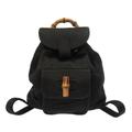 Gucci Bags | Gucci Bamboo Satin Rucksack Backpack Bag Black | Color: Black | Size: Os