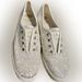 Kate Spade Shoes | Kate Spade Sequin Keds | Color: Silver/White | Size: 8.5