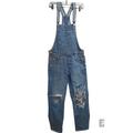 American Eagle Outfitters Pants & Jumpsuits | American Eagle Distressed Overalls Blue Denim Sz Small Med Wash | Color: Blue | Size: S