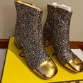 Free People Shoes | Free People All That Glitters Ankle Boots / Jewel Multi / Millenia Gold, 6.5 | Color: Gold/Silver | Size: 6.5