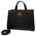 Gucci Bags | Gucci Gg Marmont Handbag Leather Shoulder Bag Black | Color: Black | Size: Os