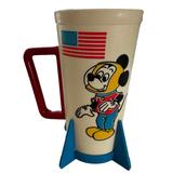 Disney Toys | 1960's Space Race Walt Disney Mickey Mouse Astronaut Rocket Ship Plastic Cup 6” | Color: Blue/Red | Size: 6 Oz