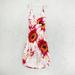 Free People Dresses | Free People White Pink Floral V-Neck Midi Summer Slip Dress P3322 | Color: Pink/White | Size: 2