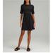 Lululemon Athletica Dresses | Lululemon 2022 Black Cotton Wrap-Front Casual Lightweight Women’s T-Shirt Dress | Color: Black | Size: L