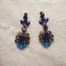 J. Crew Jewelry | J.Crew Blue Grey Rhinestones Crystals Cluster Statement Drop Dangle Earrings | Color: Blue/Gray | Size: Os