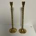 Anthropologie Accents | Anthropologie Lumiere Taper Candlestick Set Of 2, Medium | Color: Gold | Size: Os