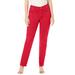 Plus Size Women's Classic Cotton Denim Straight-Leg Jean by Jessica London in Vivid Red (Size 30) 100% Cotton