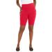 Plus Size Women's Everyday Stretch Cotton Bike Short by Jessica London in Vivid Red (Size 26/28)
