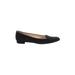 Manolo Blahnik Flats: Slip-on Chunky Heel Work Black Solid Shoes - Women's Size 36 - Almond Toe