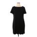 AK Anne Klein Casual Dress - Shift: Black Print Dresses - Women's Size X-Large