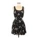 Kimchi Blue Casual Dress - Fit & Flare: Black Floral Dresses - Women's Size Small