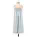 Wilfred Casual Dress - Mini Square Sleeveless: Blue Print Dresses - Women's Size Small