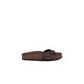 Pepe Jeans Damen OBAN Leopard Flat Sandals, Dark Brown, 39 EU