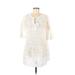 Playa Lucila Casual Dress - DropWaist: White Print Dresses - Women's Size Medium