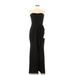 Dress the Population Cocktail Dress - Formal Strapless Sleeveless: Black Solid Dresses - Women's Size Medium