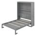 Full Size Murphy Bed, Folding Bed Frame for Small Place, Grey