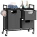 3 Section Laundry Hamper with Removable Bag